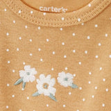 Carter's Baby Girl 3-Piece Set - Gold & White Floral