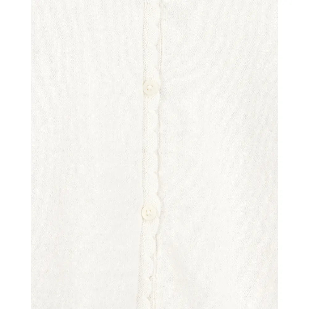 Carter's Girl's Scallop-Trim Cardigan - Ivory