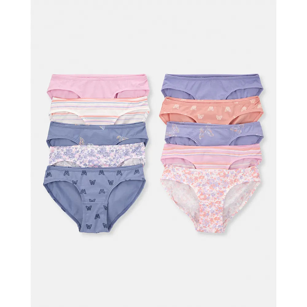 Lot de 10 culottes stretch pour fille (4-14 ans)