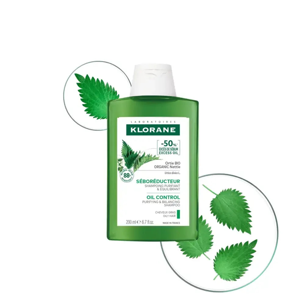 Klorane Sebum-Reducing Shampoo with Organic Nettle 200ml