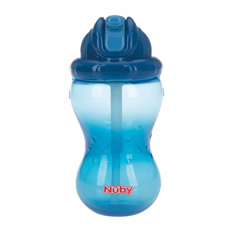 Nûby Gobelet à Paille Anti-Goutte Flip-It 300ml 12M+ - Bleu