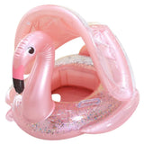 Inflatable Baby Flamingo Float with Canopy – 8M+