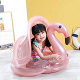 Inflatable Baby Flamingo Float with Canopy – 8M+