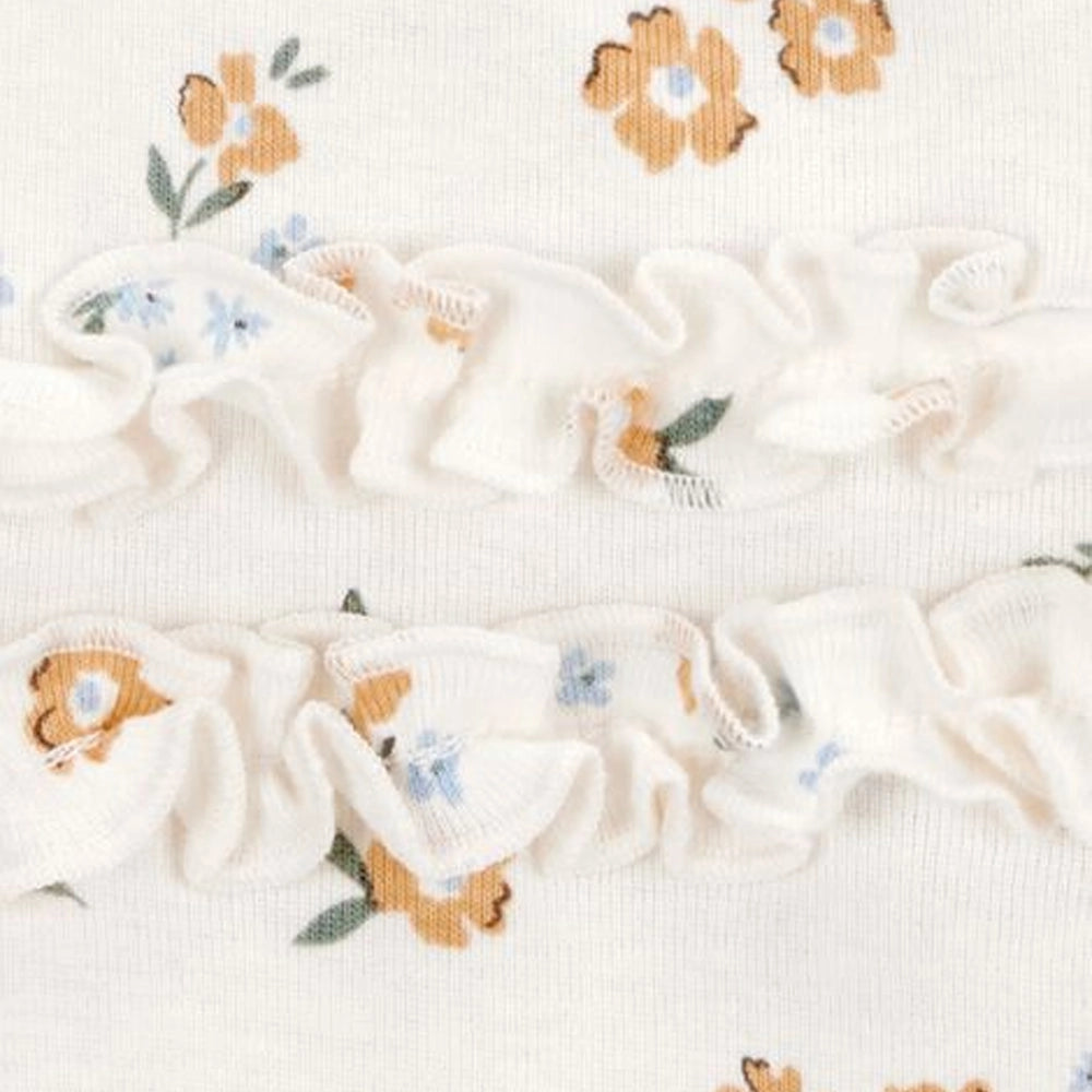 Carter's Baby Girl 3-Piece Set - Gold & White Floral