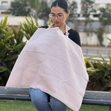 Bébéyo Honeycomb Cotton Nursing Cover - Pink