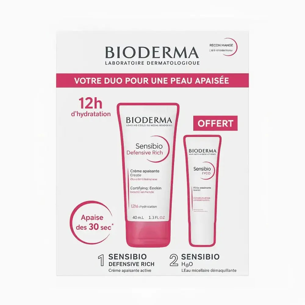 Bioderma Sensibio Defensive Rich 40ml + Sensibio Eye Contour Gel 15ml Pack