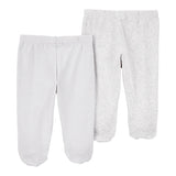 Carter's Baby 2-Pack Cotton Pants - Gray