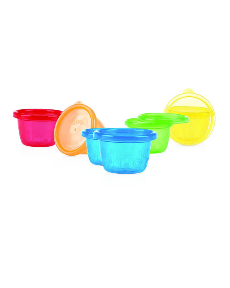 Nûby Set of 6 Snack Jars 3M+ - 120ml