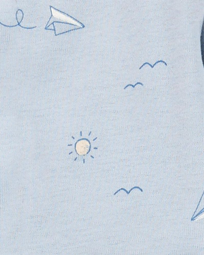 Ensemble 3 Pièces Cardigan Bébé Carter's - Bleu & Blanc