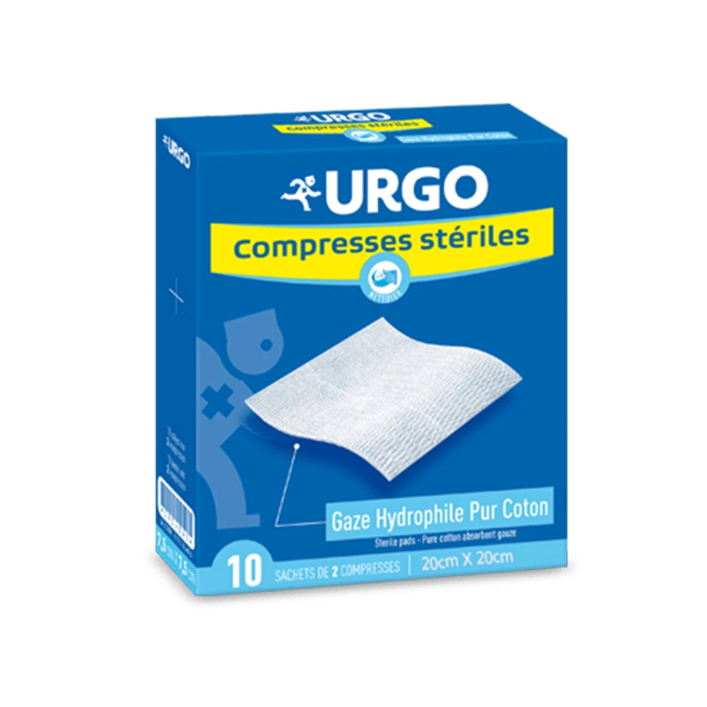 Urgo Compresses Stériles 20x20 cm - Boîte de 10