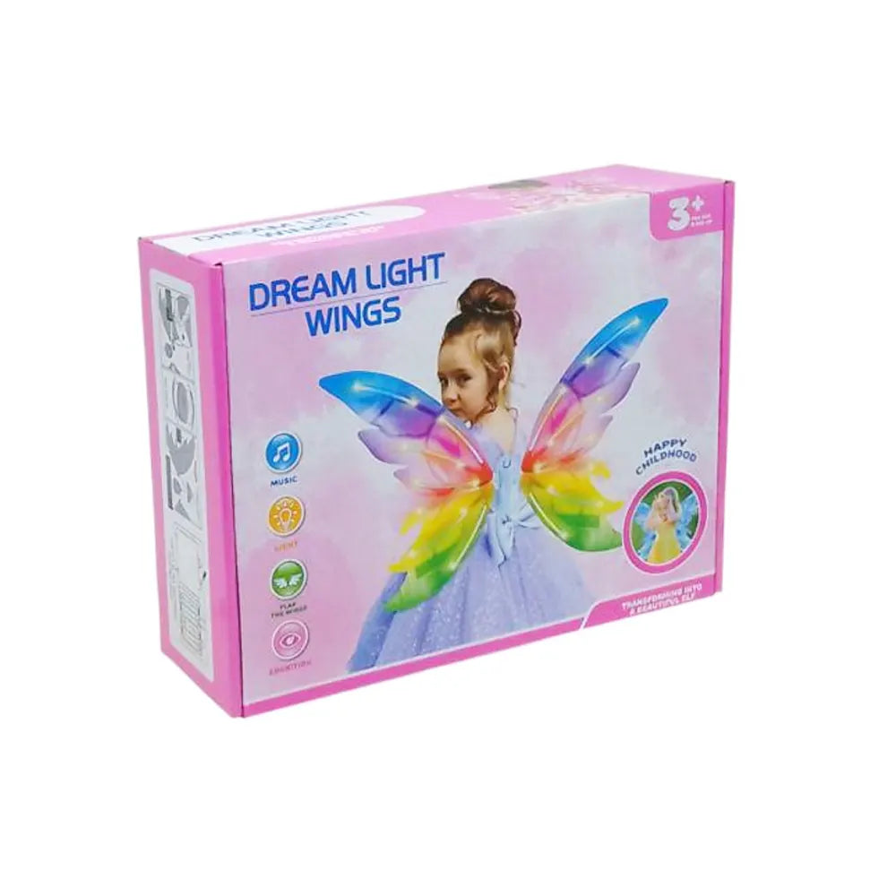 Alas de mariposa eléctricas con LED para niños – Rosa