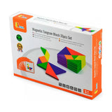 Viga Toys 35-Piece Wooden Magnetic Tangram - 3Y+