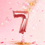 Number 7 Rose Gold Balloon – 86cm
