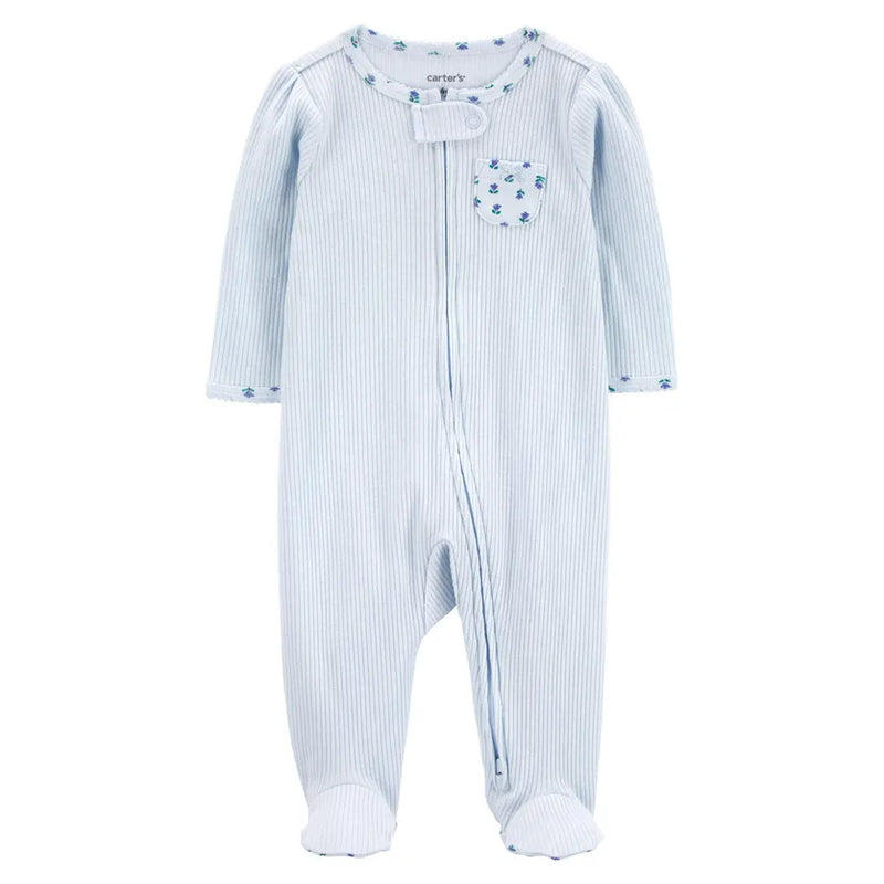 Carter's Double Zipper Sleep & Play - Blue Floral