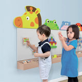 Viga Toys 35-Piece Wooden Magnetic Tangram - 3Y+