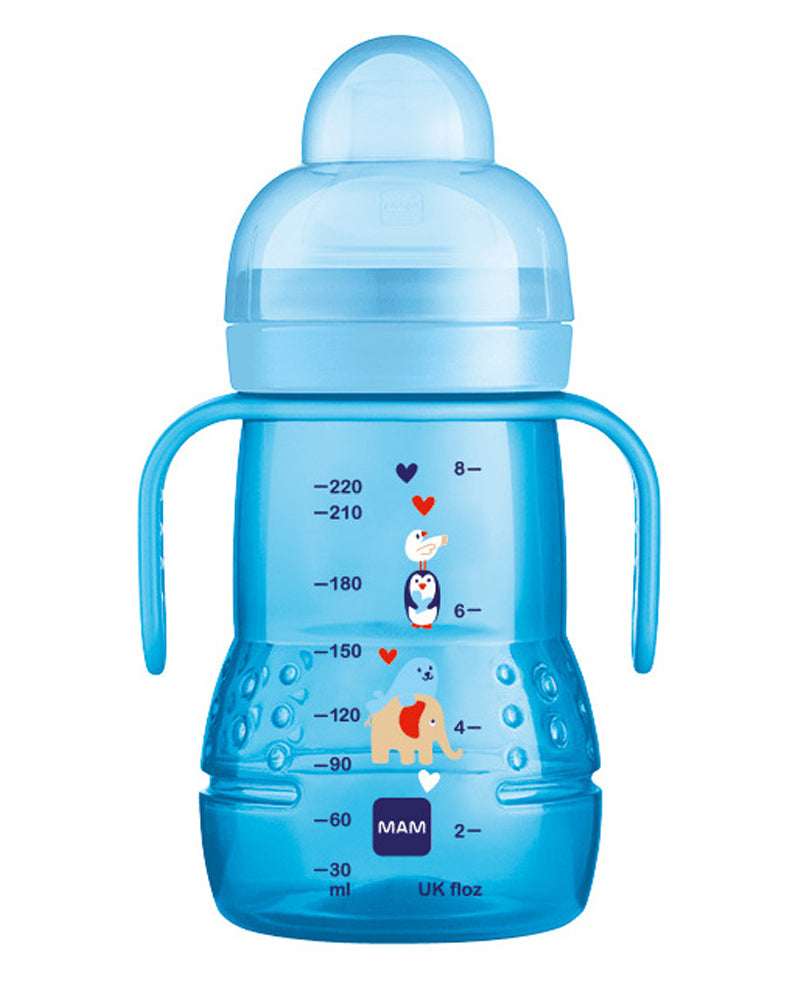 MAM Trainer Bottle and Cup 220ml - Blue