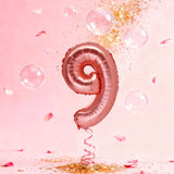 Number 9 Rose Gold Balloon – 86cm