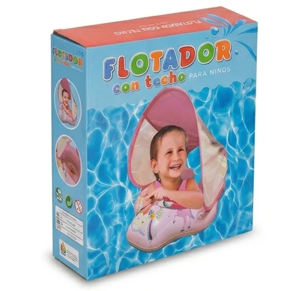 Baby Seat Float with Canopy - Pink Unicorn