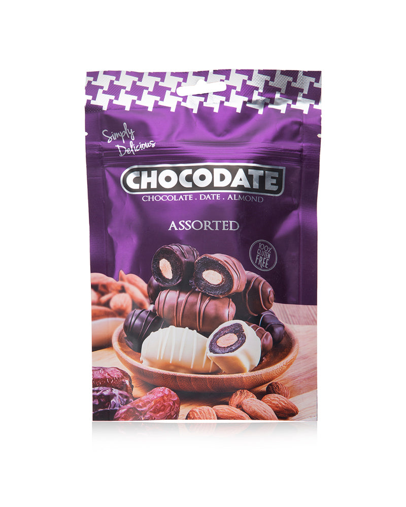 Chocodate Pouch Extra Dark 250g + Assorted 100g Offert