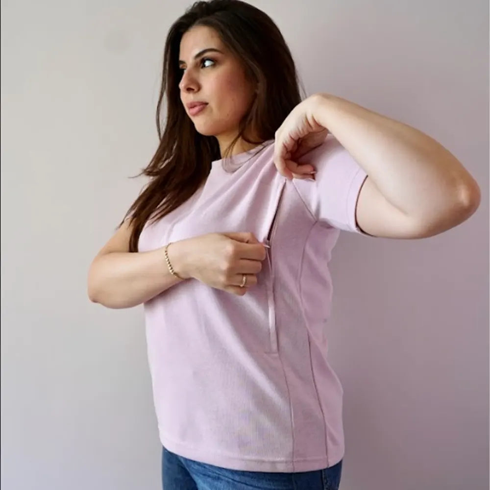 بامبيدو تيشيرت للرضاعة - زهري