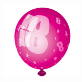 Set of 6 Printed Latex Balloons 8-30cm