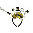 Bandeau cheveux Happy New Year avec 5 charms