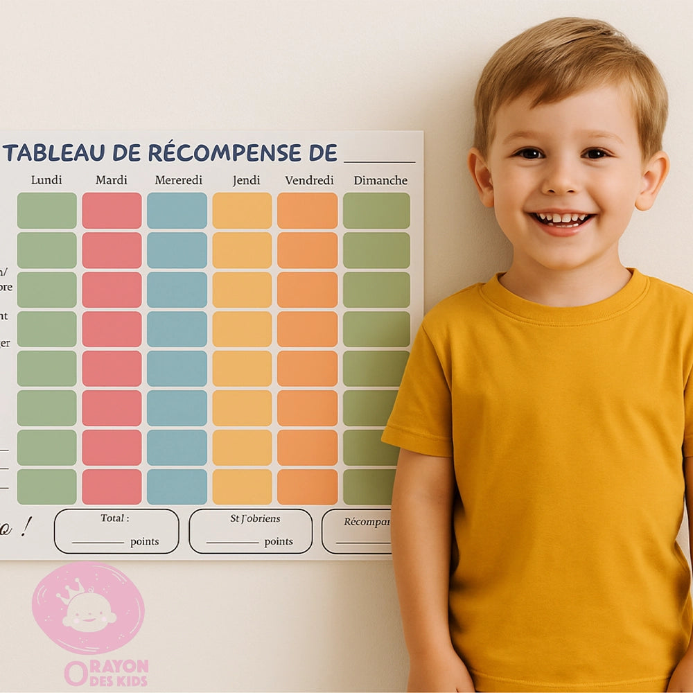 O Rayon des Kids Tabla de Recompensas para Niños – Plexiglás 29x22 cm + Rotulador Gratis