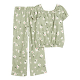 Carter's Girl's Top & Wide-Leg Pants Set - Floral