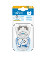 Paquete de 2 chupetes Dr. Brown's, etapa 2, 6-18 meses - Corazones de animales