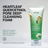 Anua Heartleaf Quercetinol Espuma de Limpieza Profunda para Poros 150ml