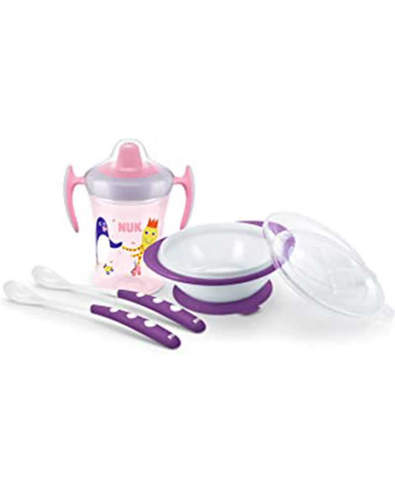 NUK 4-Piece Meal Set - Pink & Purple