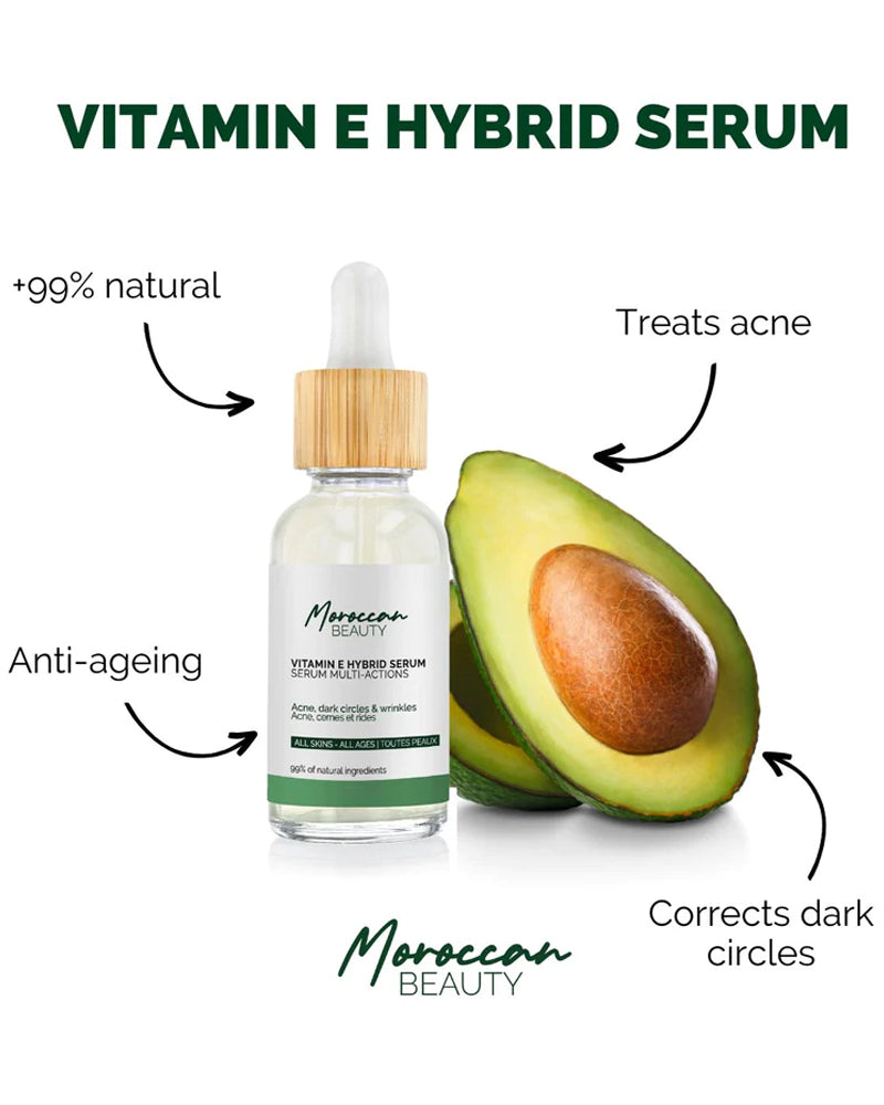 Moroccan Beauty Vitamin E Serum Multi-actions Acné, Cernes et Rides - 30ml