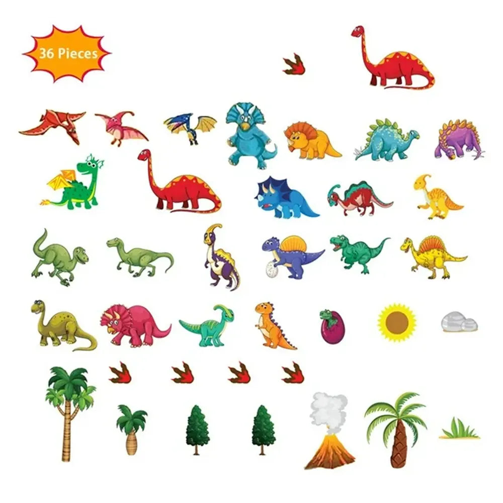 Educational Felt Wall Mat – Dinosaur Theme - 3Y+
