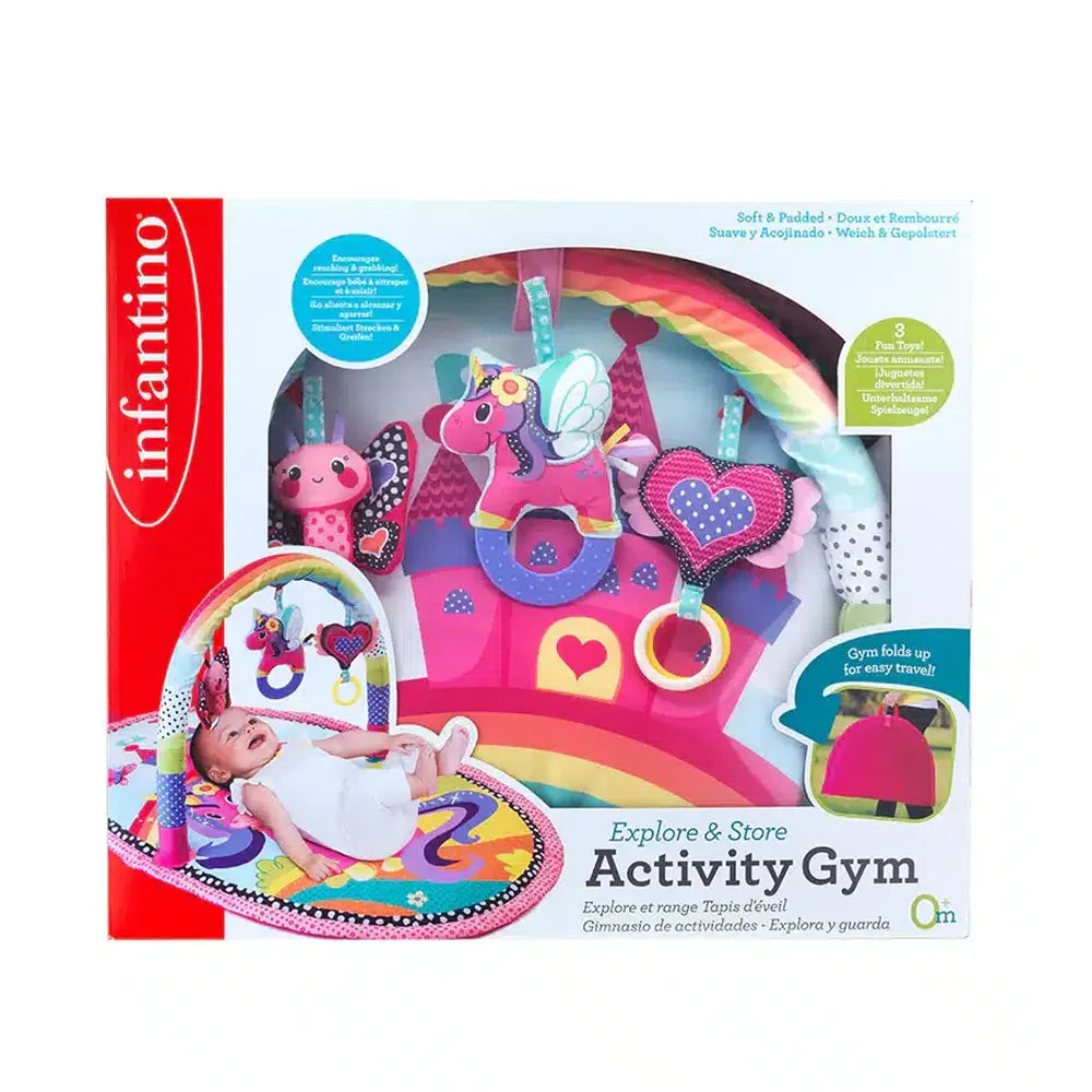 Infantino Pink Unicorn Playmat – 0M+