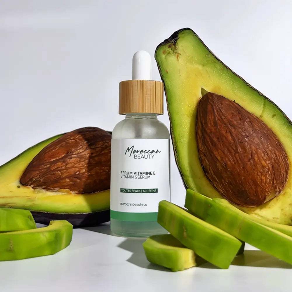 Suero multiacción con vitamina E de Moroccan Beauty para acné, ojeras y arrugas - 30 ml