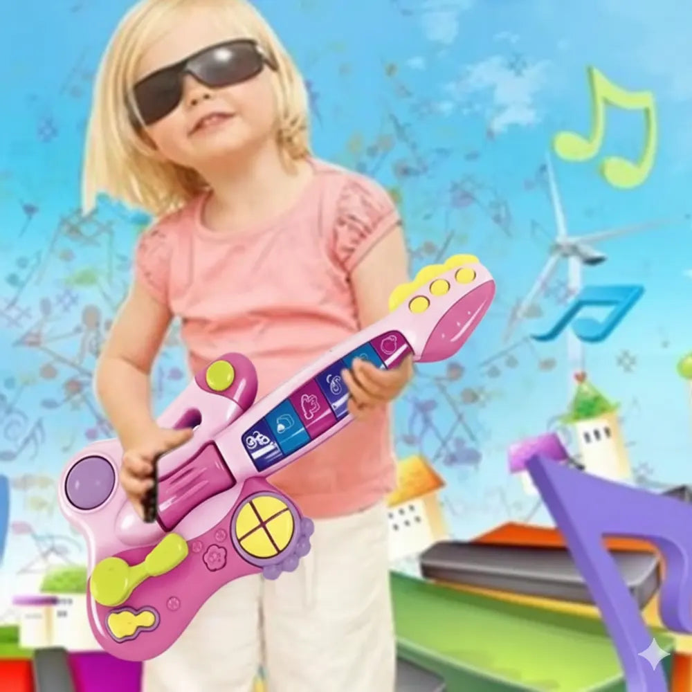 Huanger Guitare Musicale & Dynamique 18M+ - Rose