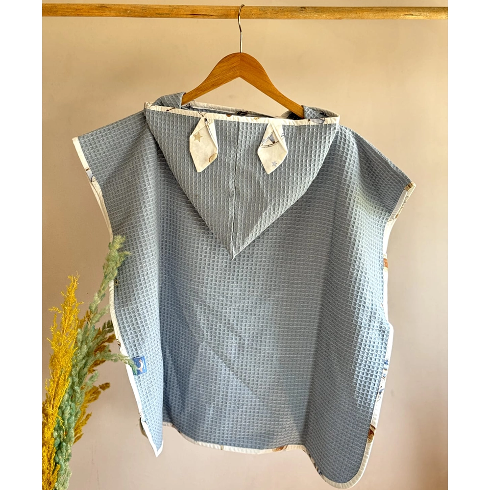 Baby Bulle Ponchos de Bain Double - Gris Clair