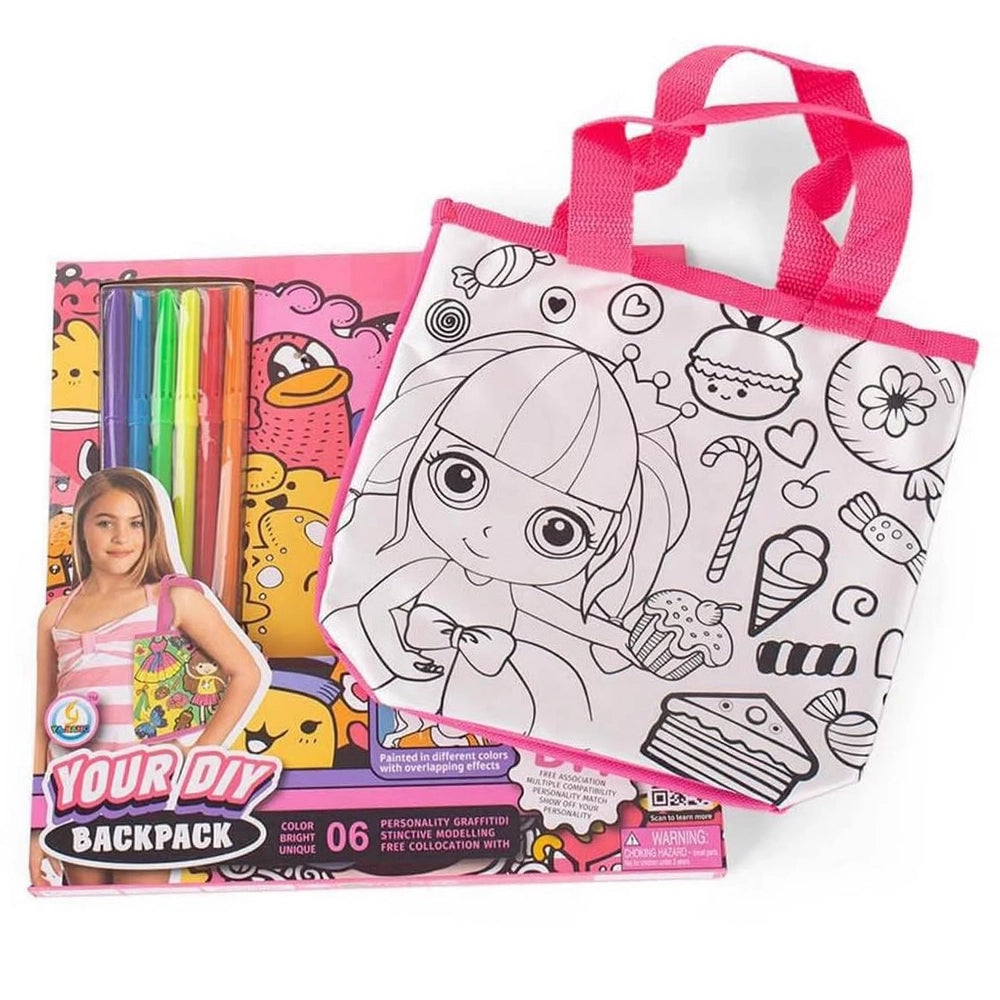 Creative DIY Coloring Bag with Markers for Kids
