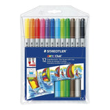 Staedtler Set of 12 Double-Tipped Felt Pens 320 NWP12