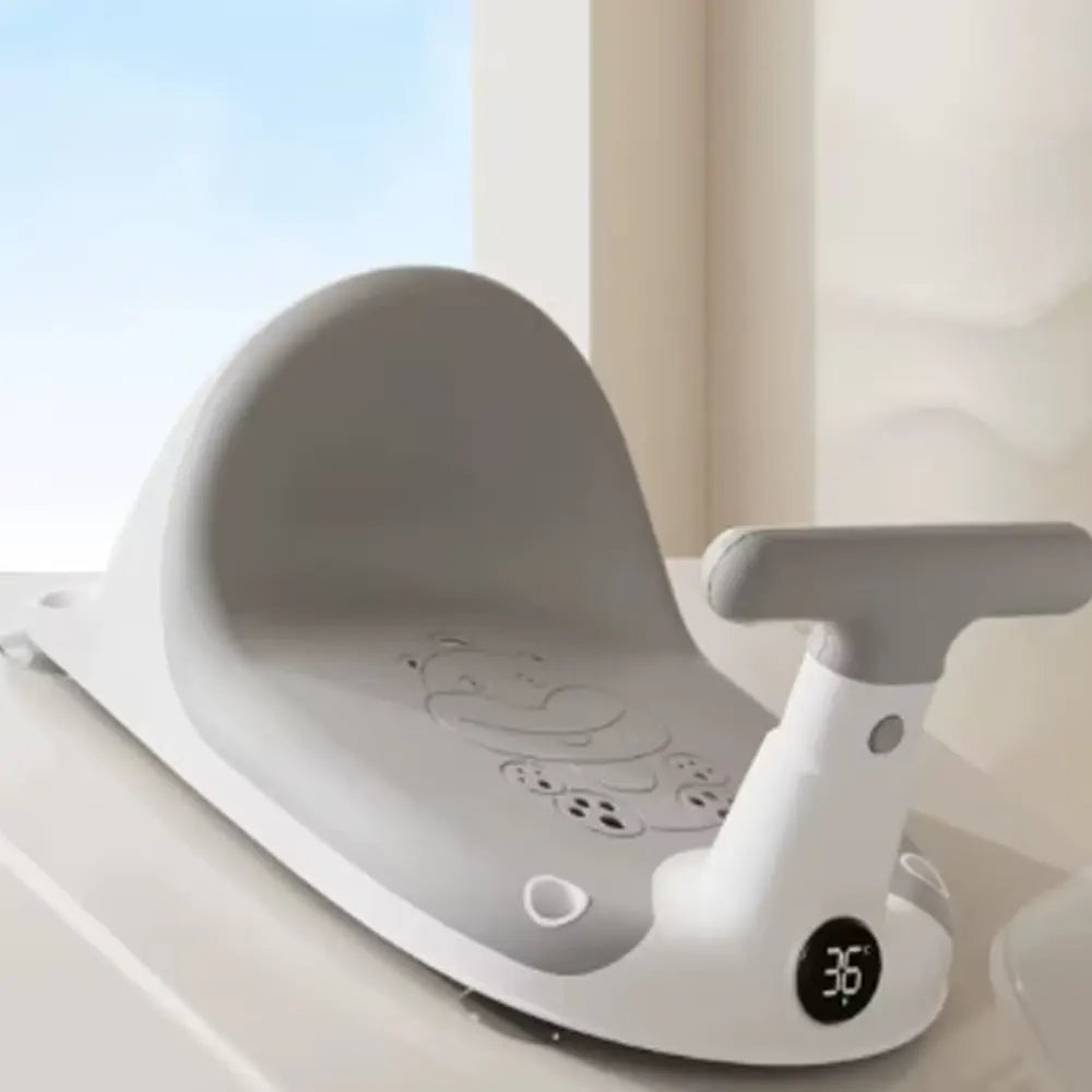 Siège de Bain Bébé avec Dossier & Poignée de Maintien