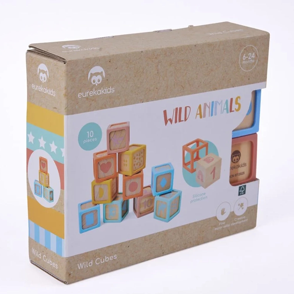 Eurekakids Cubes Sauvages 10 Pièces 6-24M