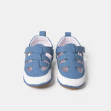 Cuteshez Soft Leather First Walker Sandals - Blue