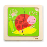 Viga Toys Wooden Ladybug Flat Puzzle – 12M+
