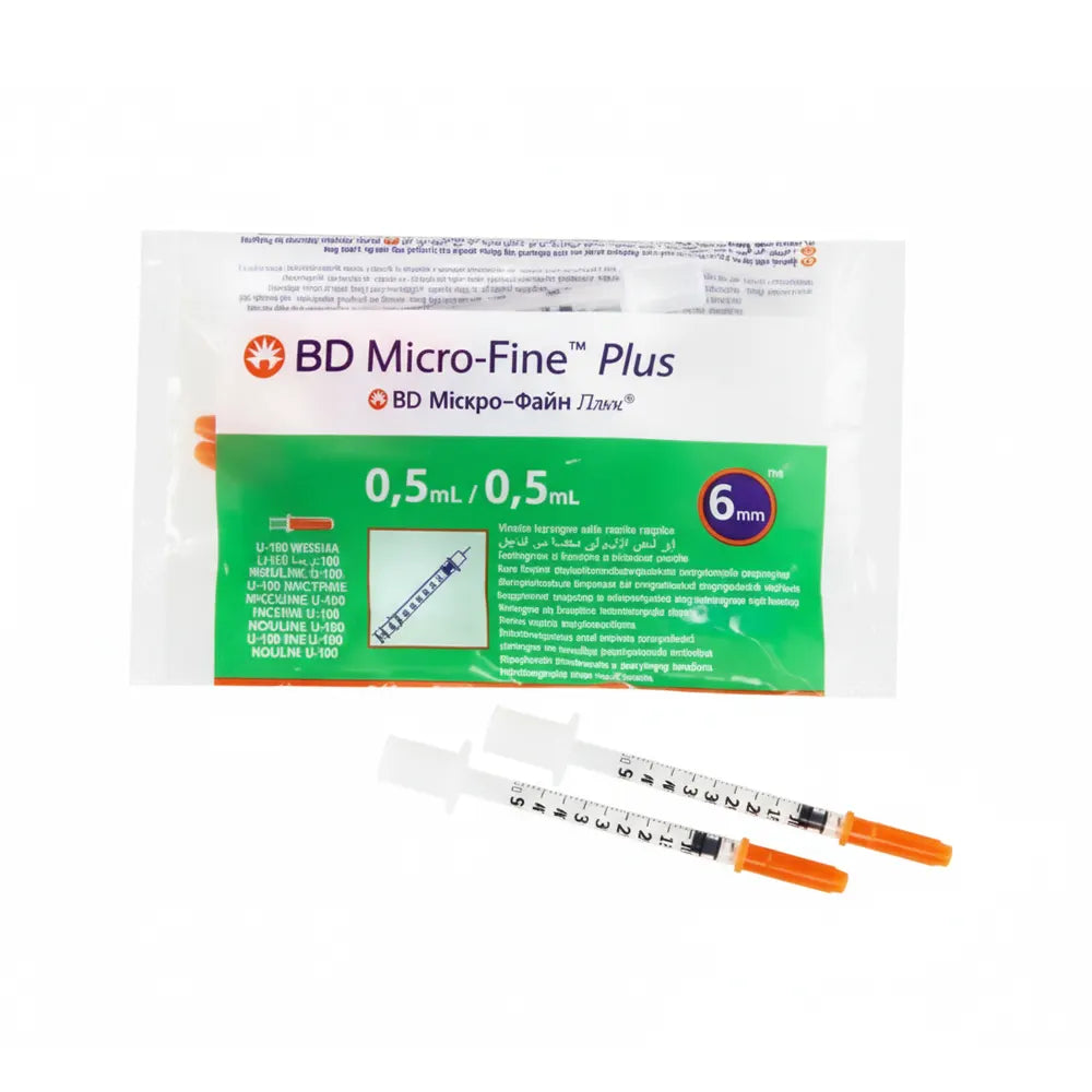 BD Micro-Fine Plus Jeringas de Insulina 0,5 ml – Caja de 10