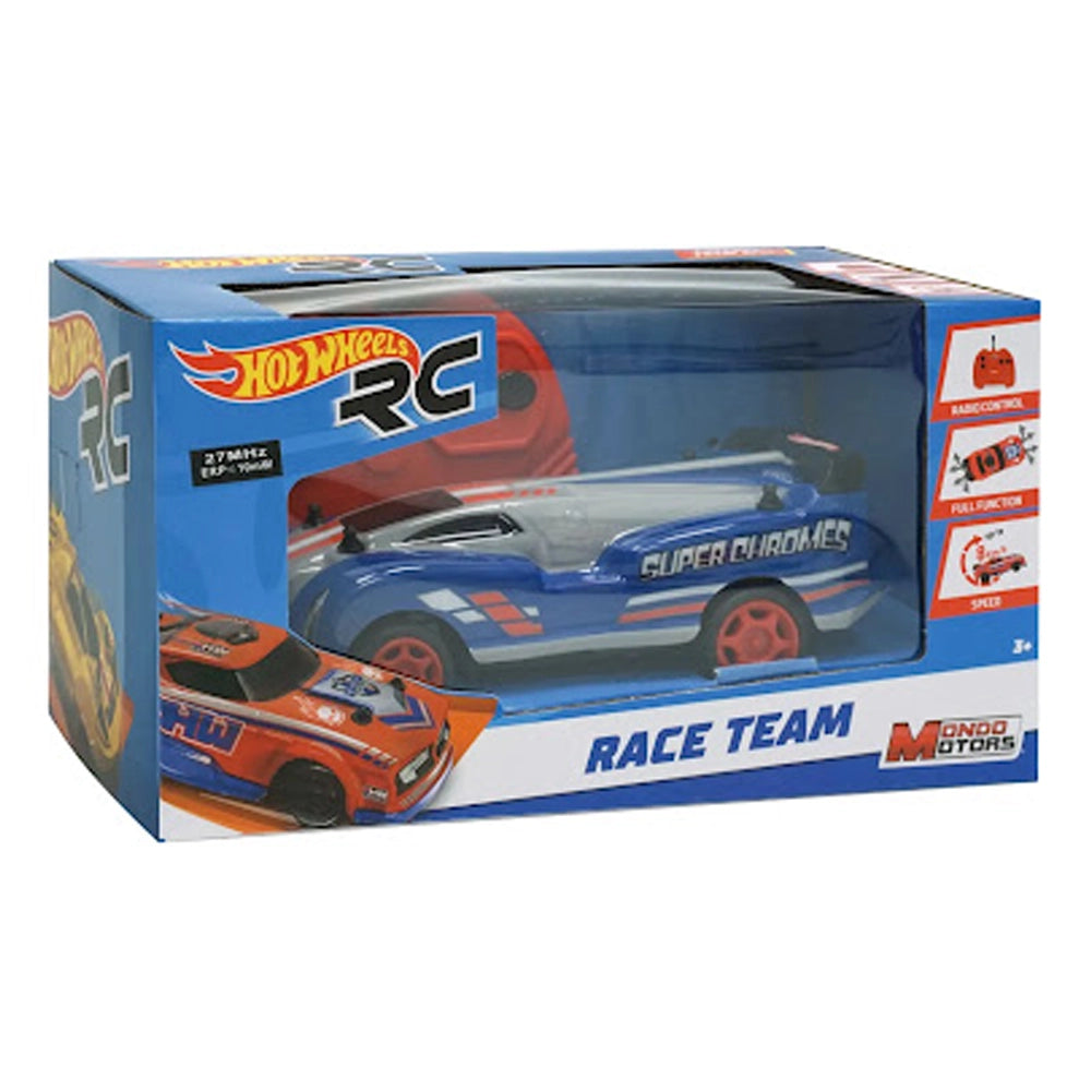 Mondo Motors Hot Wheels RC Race Team + Remote Control - Blue &amp; Red