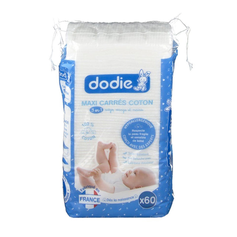 Dodie Maxi 3-in-1 Cotton Squares - 60 Pieces