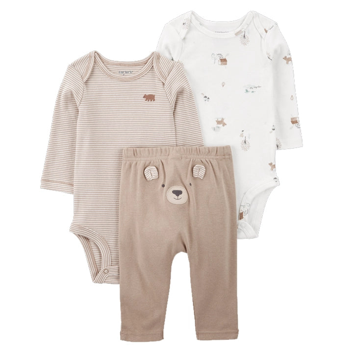 Carter's 3-Piece Baby Set - Beige Bear