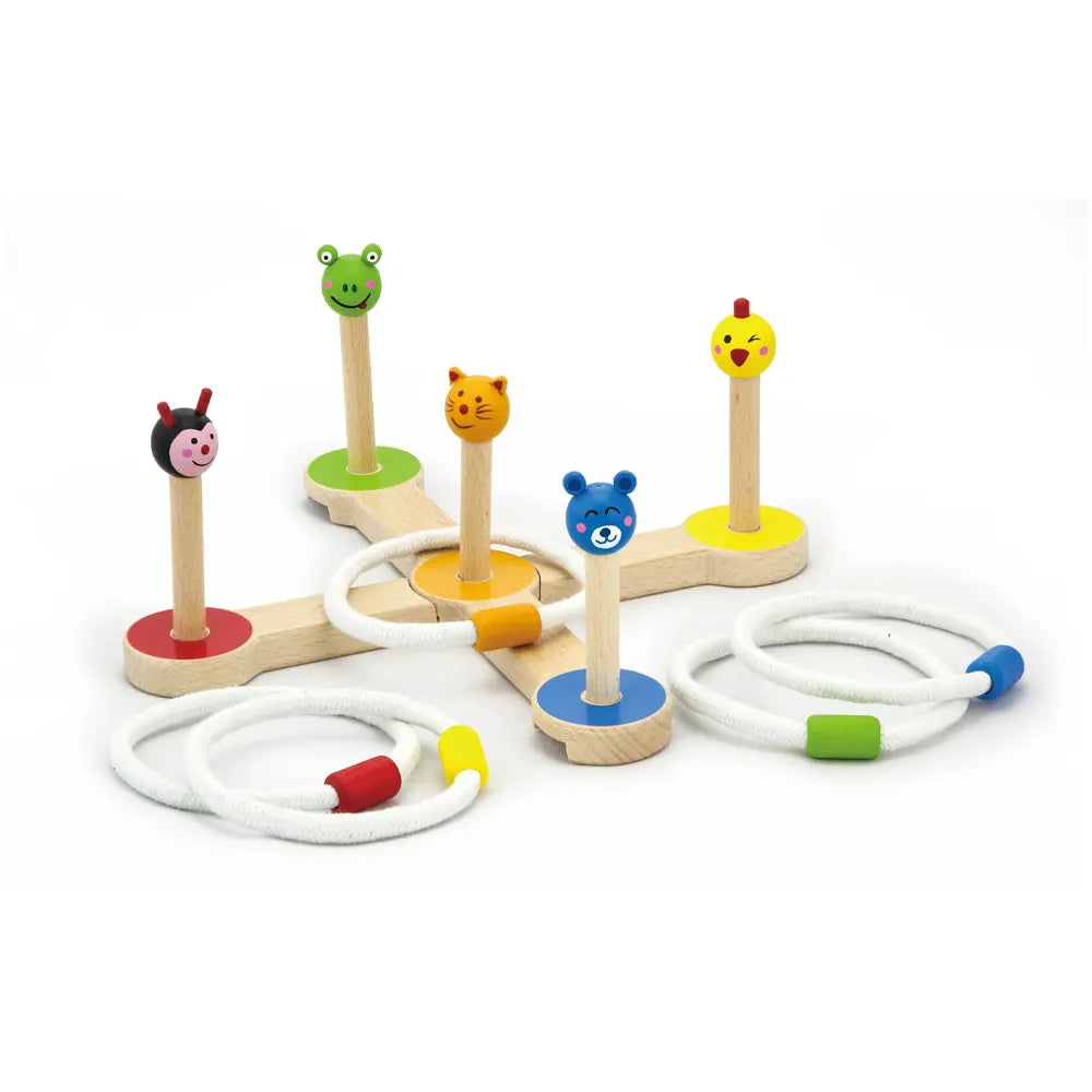 Viga Toys Wooden Animal Ring Toss Game – 3Y+