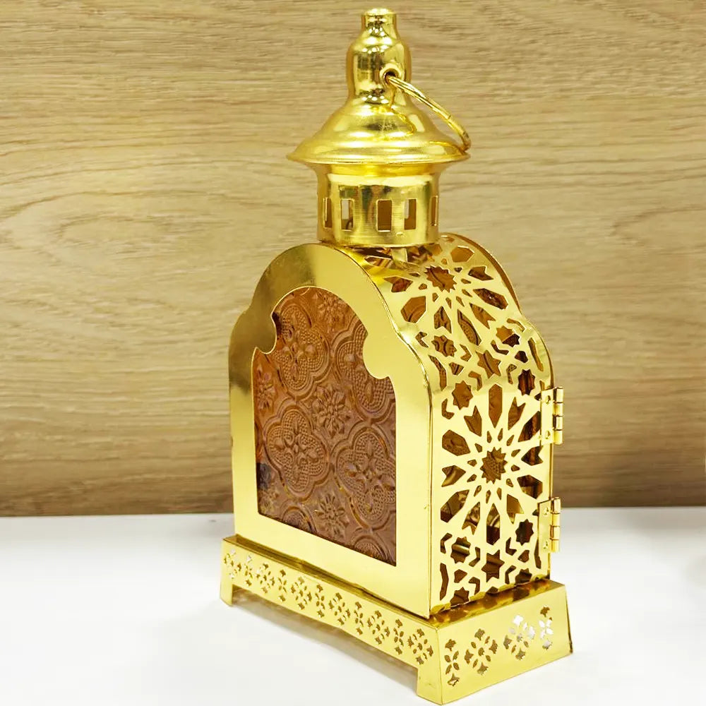 فانوس ديكور لرمضان ذهبي اللون (لون عشوائي)