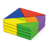 Viga Toys 35-Piece Wooden Magnetic Tangram - 3Y+